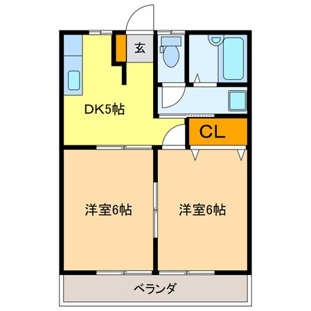 コーポ田村No.3の物件間取画像